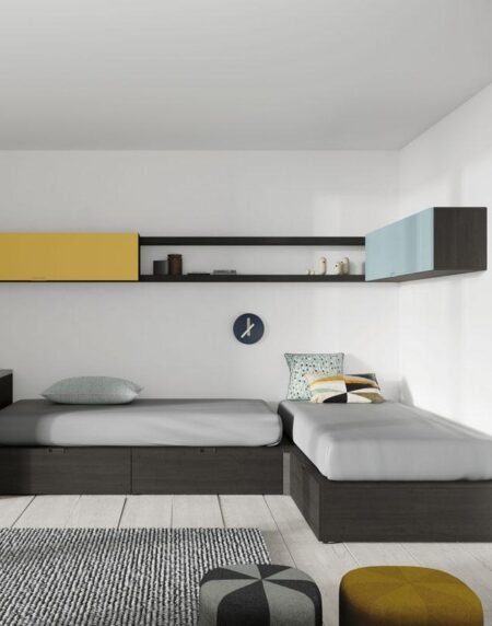 Cama Cubo Doble con Arcón