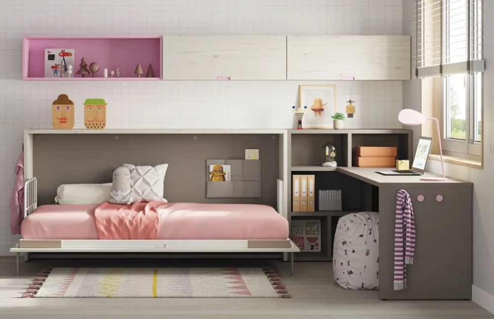 Cama y escritorio abatibles