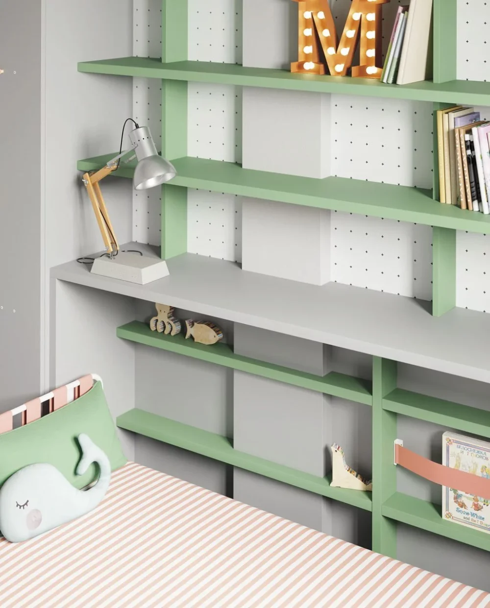Cama abatible con estantería - Imagen 4