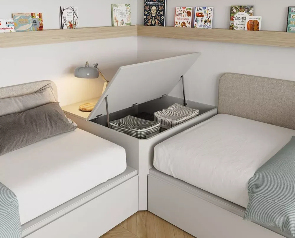 Dormitorio de dos camas cubo - Imagen 2
