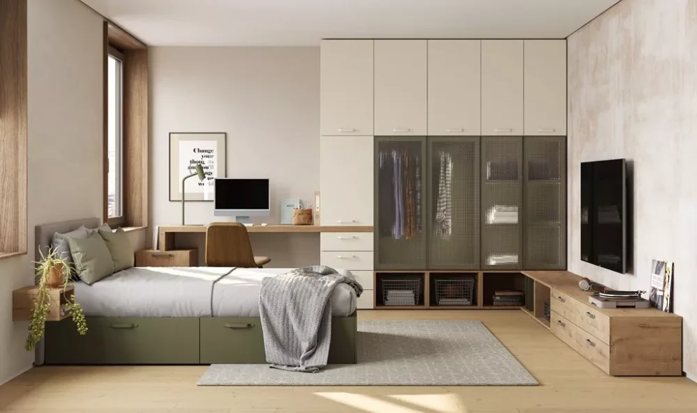 Cama con cajones inferiores