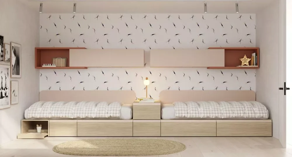 Dormitorio juvenil dos camas