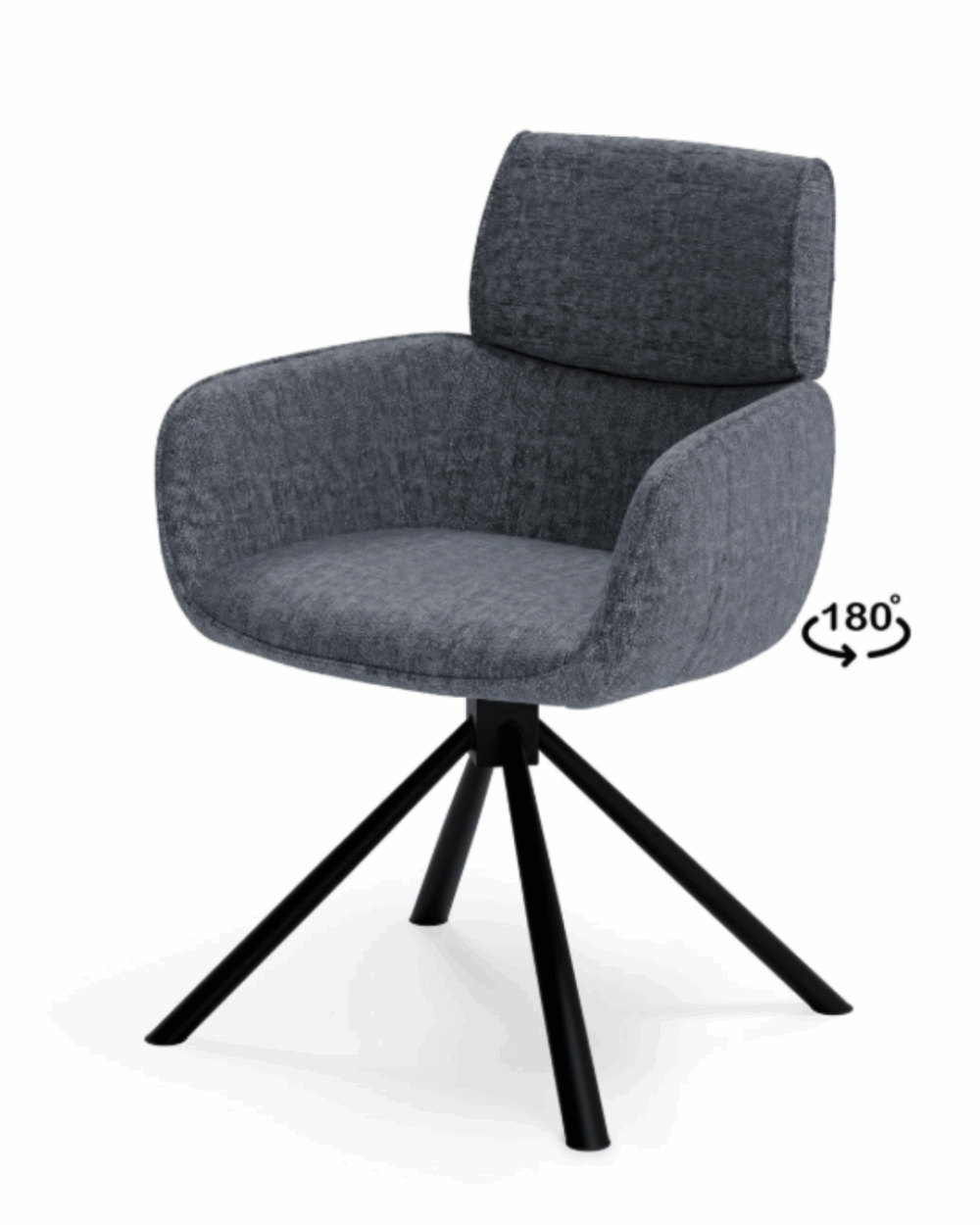 Silla DIANE gris oscuro