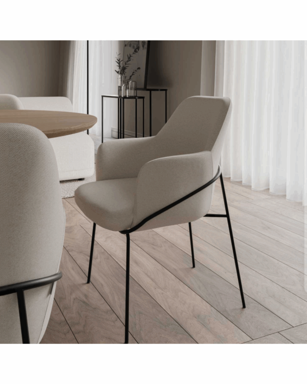 Silla ABIGAIL beige - Imagen 6