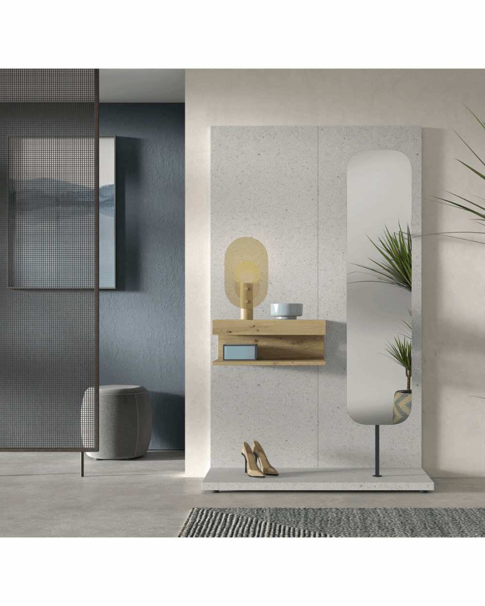 Mueble funcional con espejo giratorio - Imagen 3