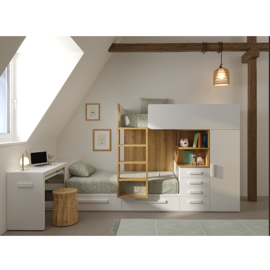 Litera tren con escritorio - Imagen 5