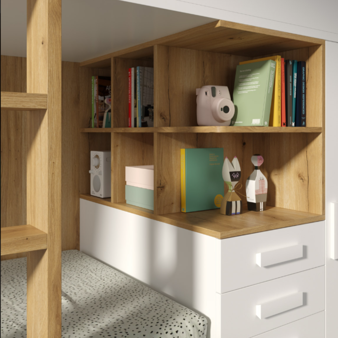 Litera tren con escritorio - Imagen 3