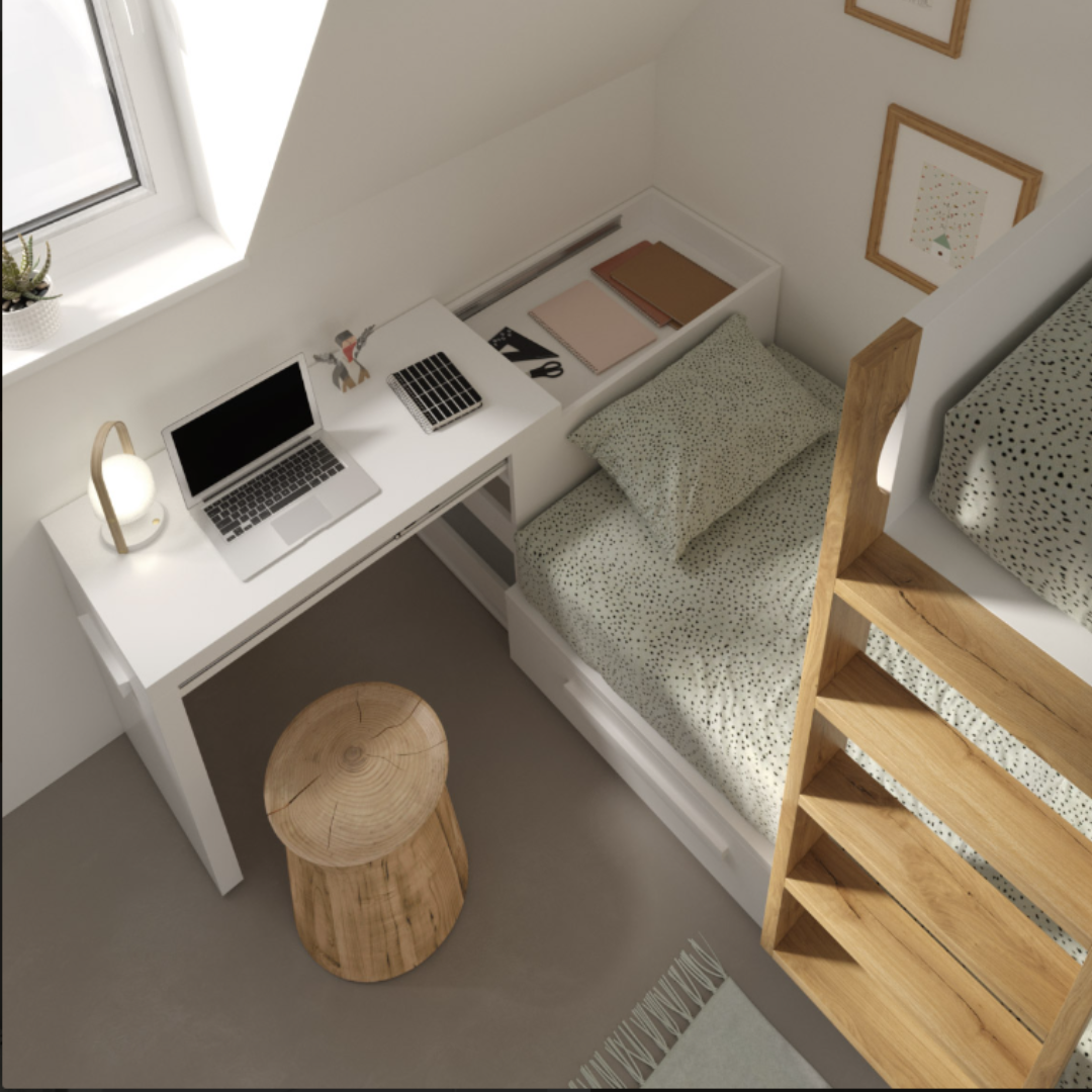 Litera tren con escritorio - Imagen 2