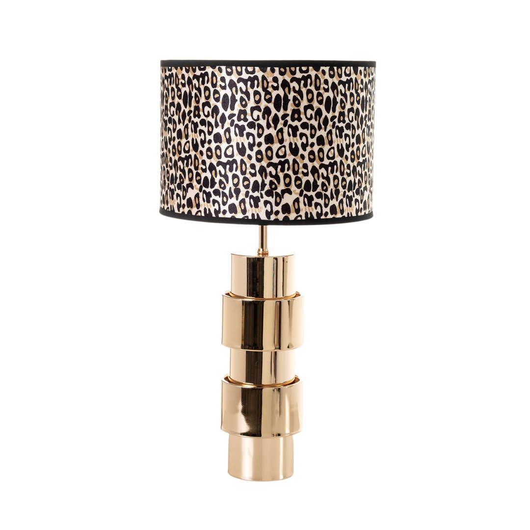 Lámpara cromado oro animal print