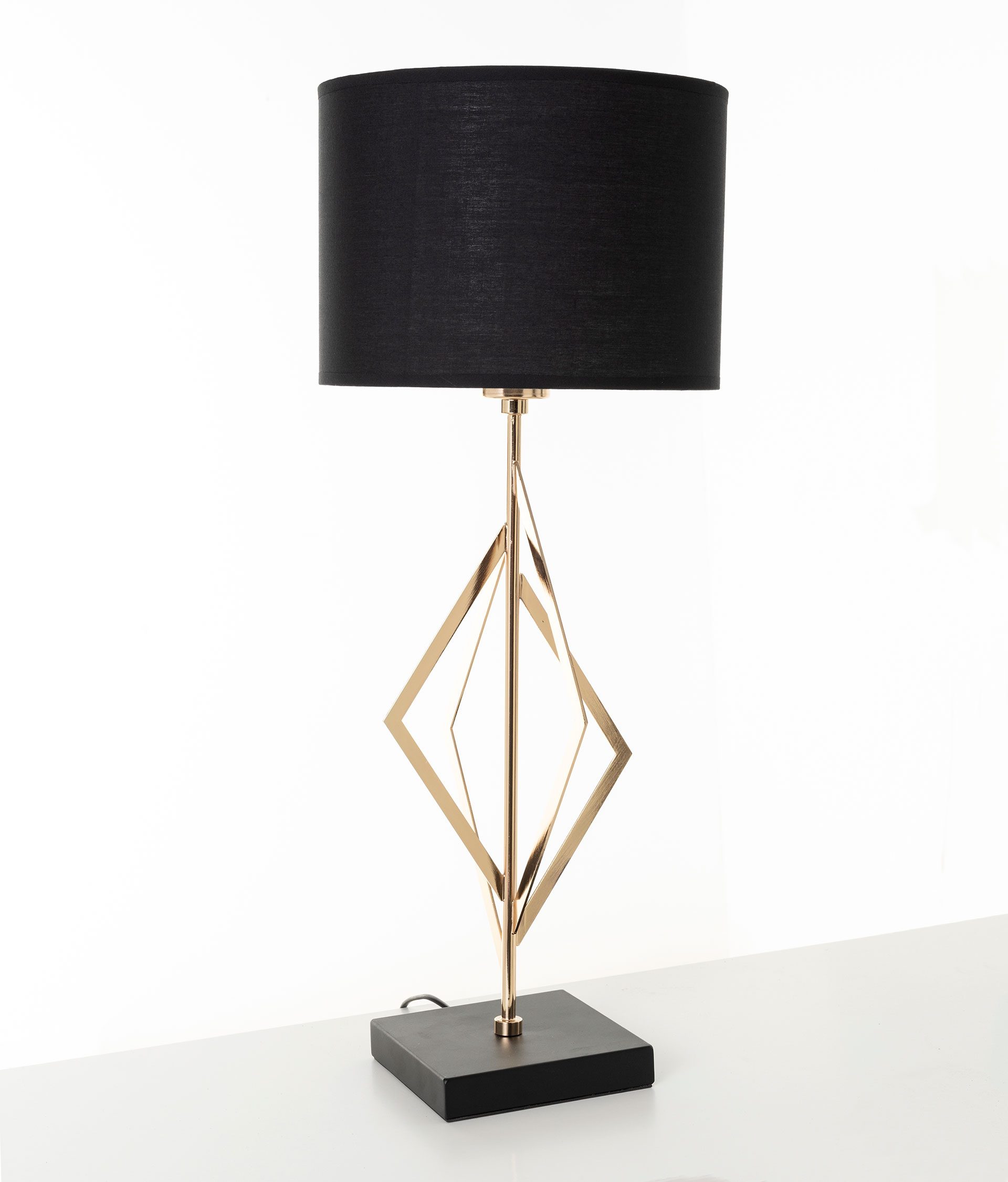Lámpara de mesa negro y oro