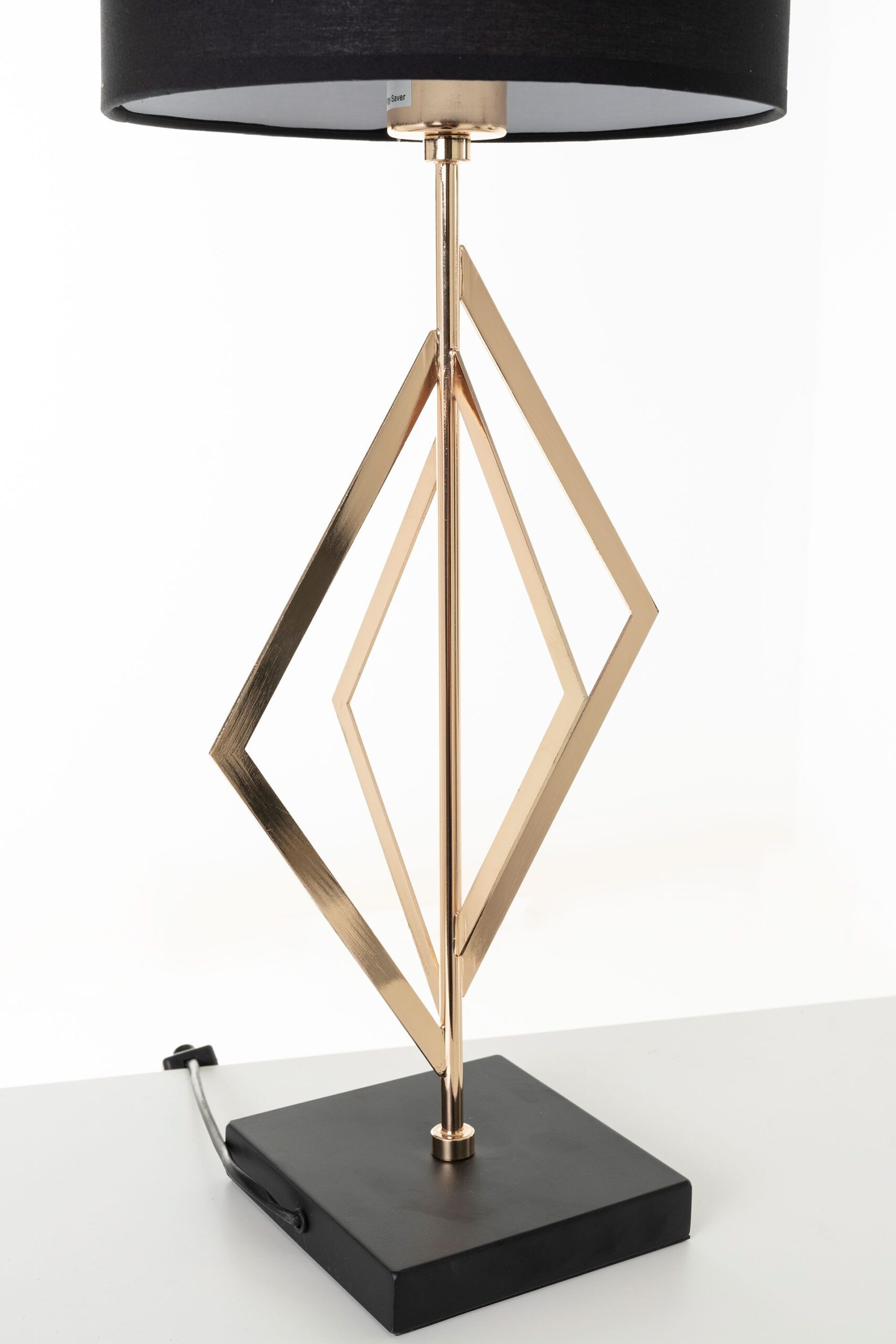 Lámpara de mesa negro y oro - Imagen 2